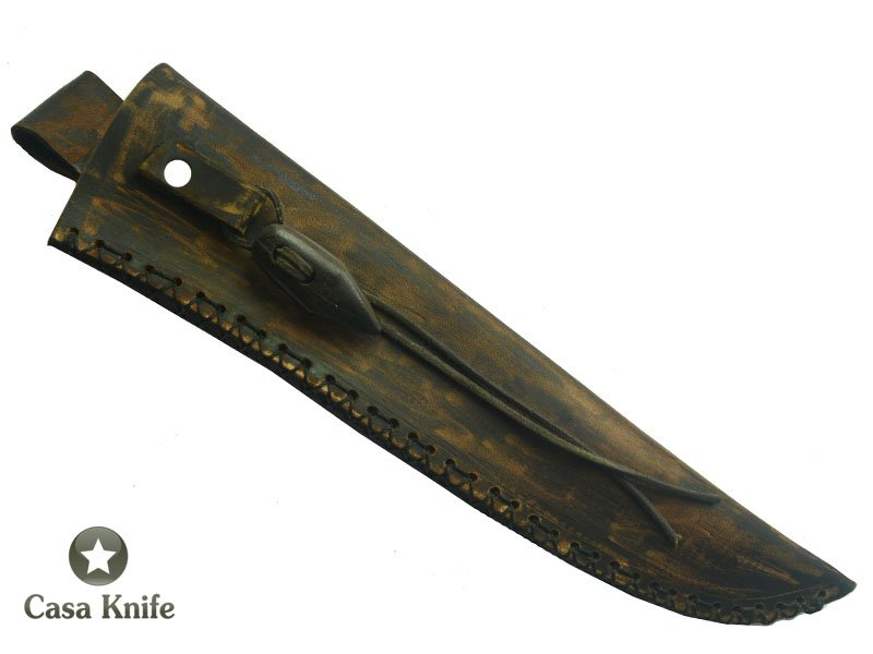 Faca Cheff para colecionador forjada em aço 5160. Empunhadura em Pau Ferro, 38 cm