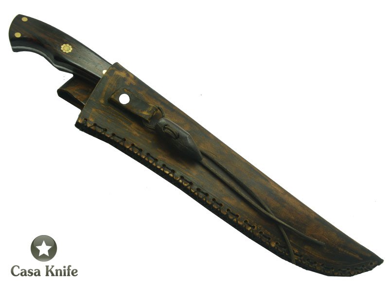Faca Cheff para colecionador forjada em aço 5160. Empunhadura em Pau Ferro, 38 cm