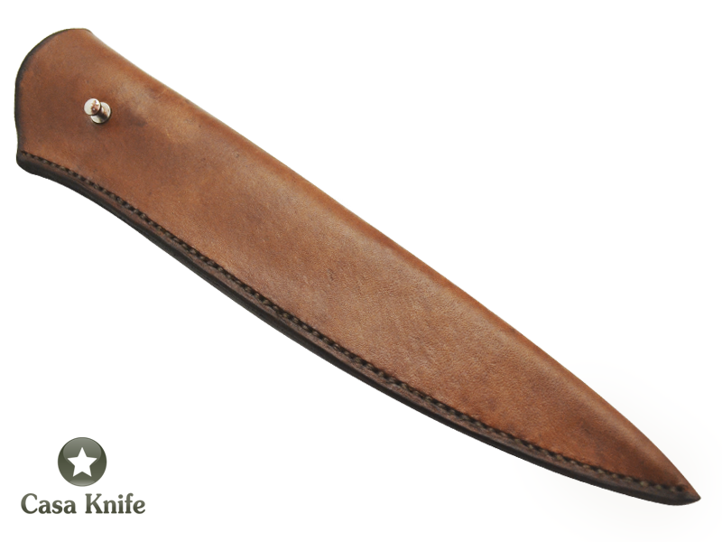 Faca Cheff para colecionador forjado em aço Go Mai 10 polegadas com oxidaçao preta. Empunhadura em Spalted de uva japonesa estabilizado,39 cm