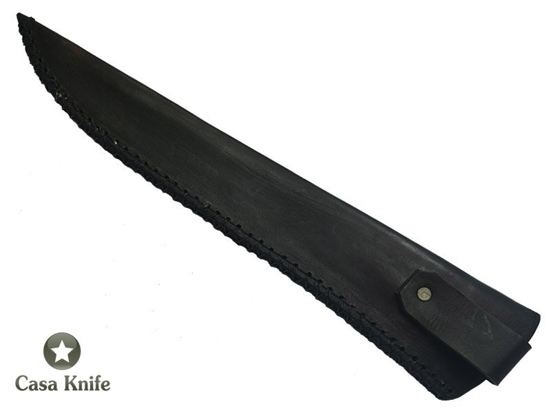 Faca churrasco Monte Cristo para colecionador forjado em aço 1080 fosfatizado. Empunhadura em Pau Ferro, 45 cm