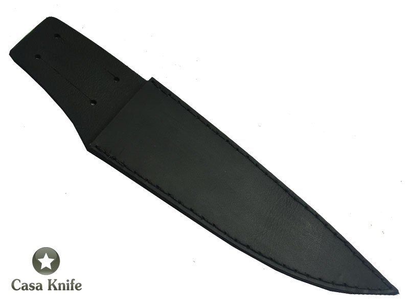 Faca Churrasco para colecionador forjado em aço San Mai com 1 barra de aço carbono 6160 e 2 barras de aço inox 420. Empunhadura em Madeira Ipé, 31 cm