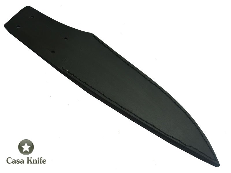 Faca Churrasco para colecionador forjado em aço San Mai com 1 barra de aço carbono 6160 e 2 barras de aço inox 420. Empunhadura em Madeira Ipé, 31 cm