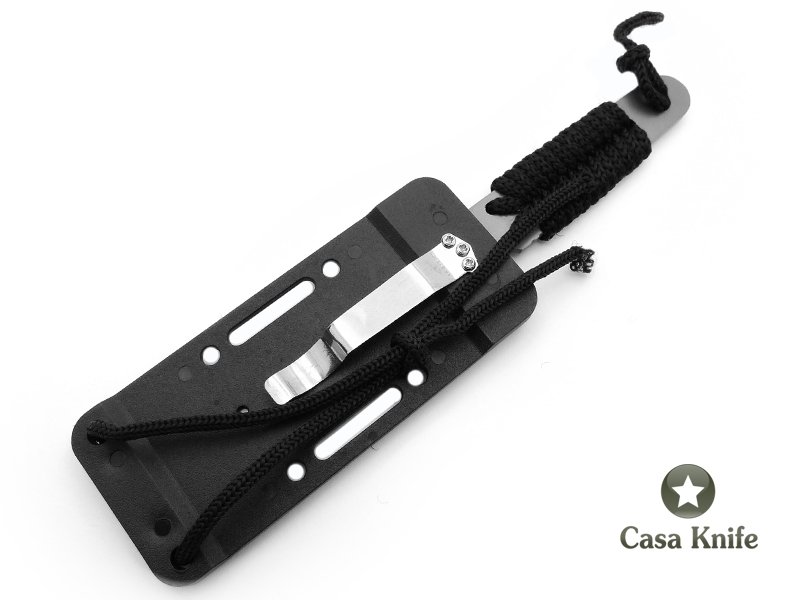 Faca de bolso em aço inoxidável com empunhadura em corda de nylon 18 cm