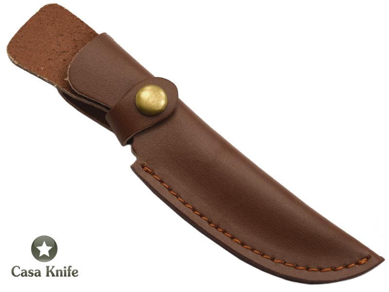 Faca para colecionador em aço damasco com empunhadura em madeira rosewood 22 cm