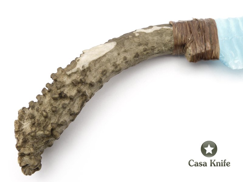 Faca em obsidiana com empunhadura de cervo 25 cm
