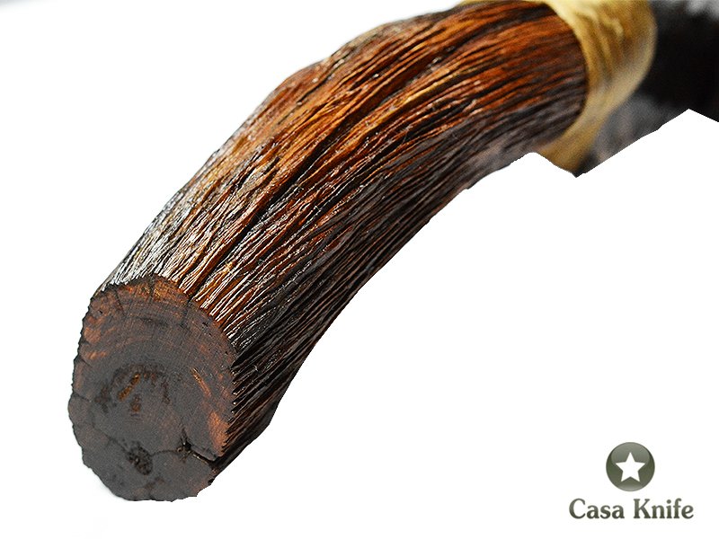 Faca para colecionador em obsidiana com empunhadura em Bigberry manzanita estabelizada, 21cm