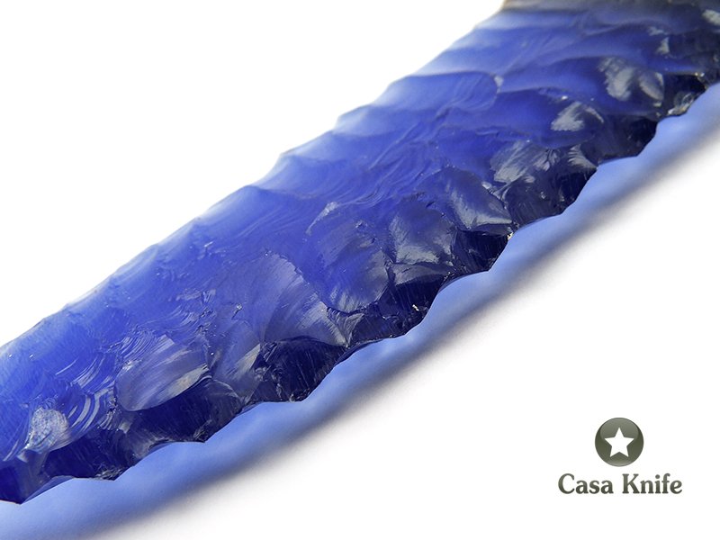 Faca em Obsidiana com empunhadura em chifre de cervo 20 cm