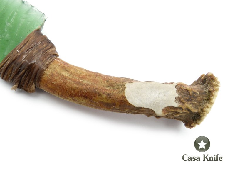 Faca em Obsidiana com empunhadura em chifre de cervo 25 cm