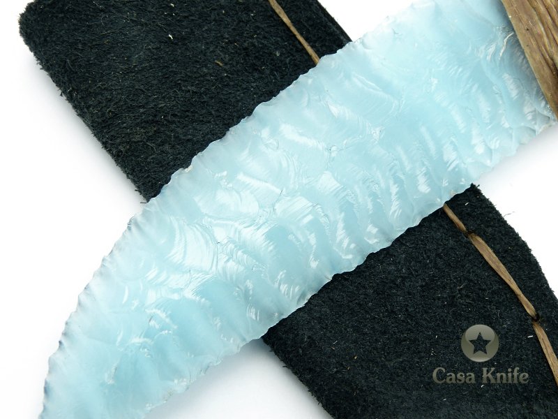 Faca em Obsidiana com empunhadura em chifre de cervo 26 cm