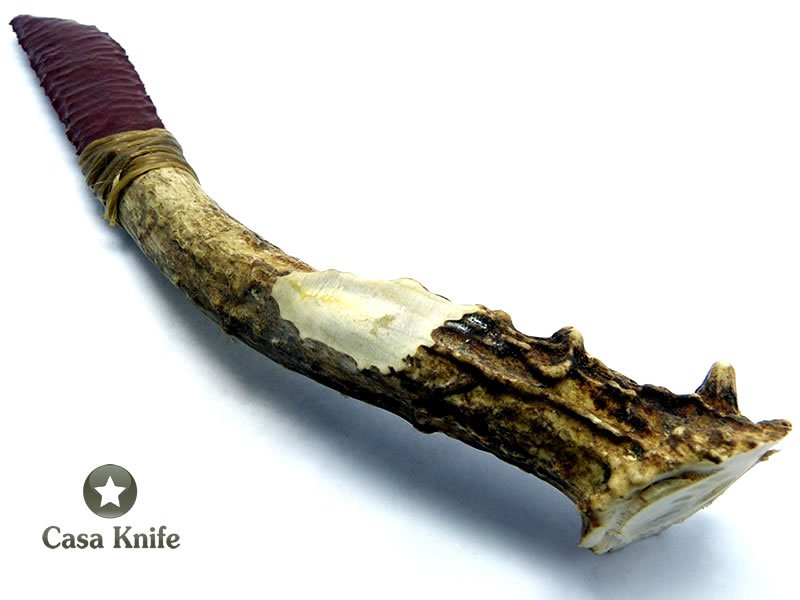 Faca em Obsidiana com empunhadura em chifre de veado 25 cm