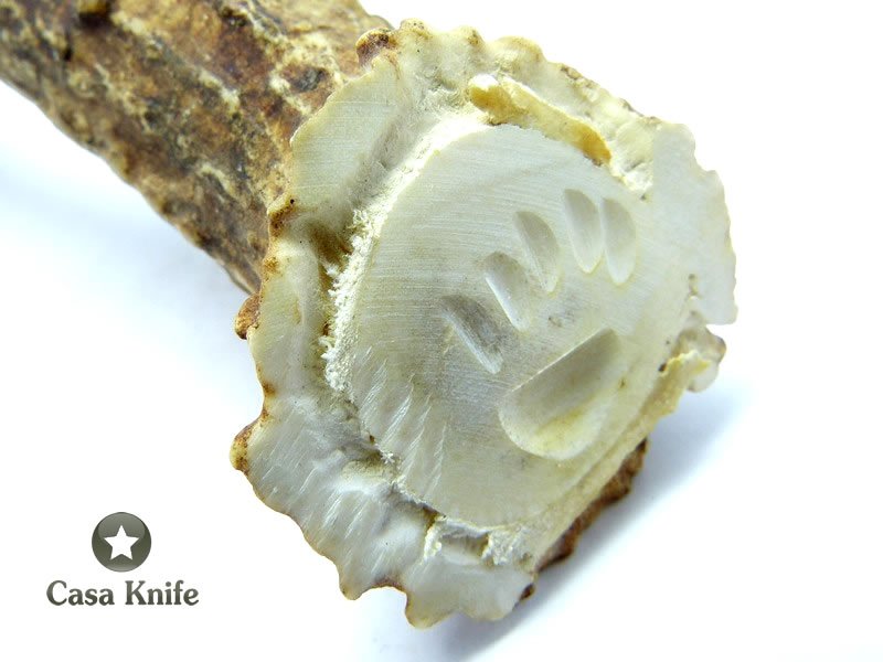 Faca em Obsidiana com empunhadura em chifre de veado 25 cm