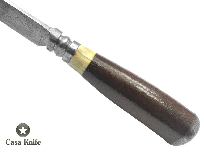 Adelar Fillipon Faca Gaucha para colecionador forjada aço damasco empunhadura madeira jacaranda 31 cm