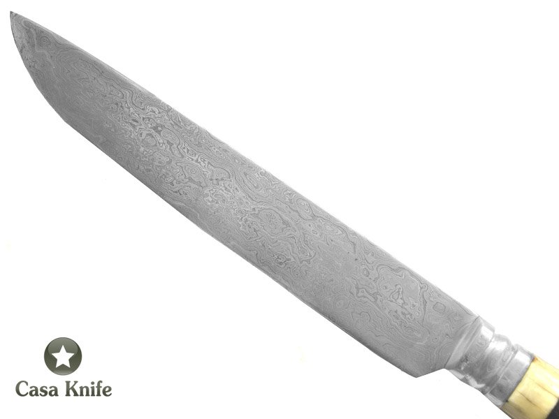 Adelar Fillipon Faca Gaucha para colecionador forjada aço damasco empunhadura madeira jacaranda 31 cm