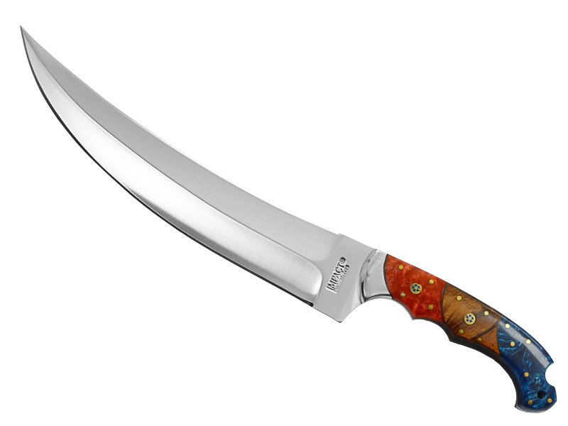 Faca full tang para colecionador em aço D2. Empunhadura em resina, 37 cm