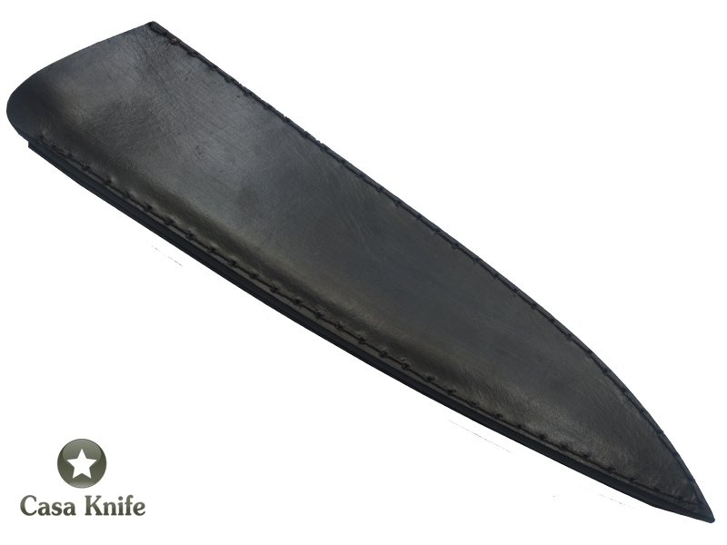 Faca Gaucha para colecionador forjado em aço Go Mai, 3 barras em aço carbono 6160 e 2 em aço inox 420. Empunhadura em Chifre de Cervo esculpido, 37 cm