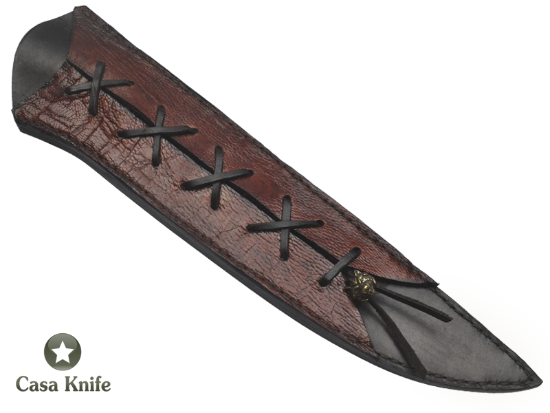 Faca Gaúcha Monte Cristo para colecionador forjado em damasco turco integral, Empunhadura em Chifre de Cervo esculpido, 38 cm