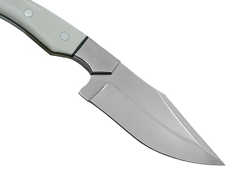 Faca hunting para colecionador forjada em aço D2. Empunhadura em osso de camelo, 25 cm