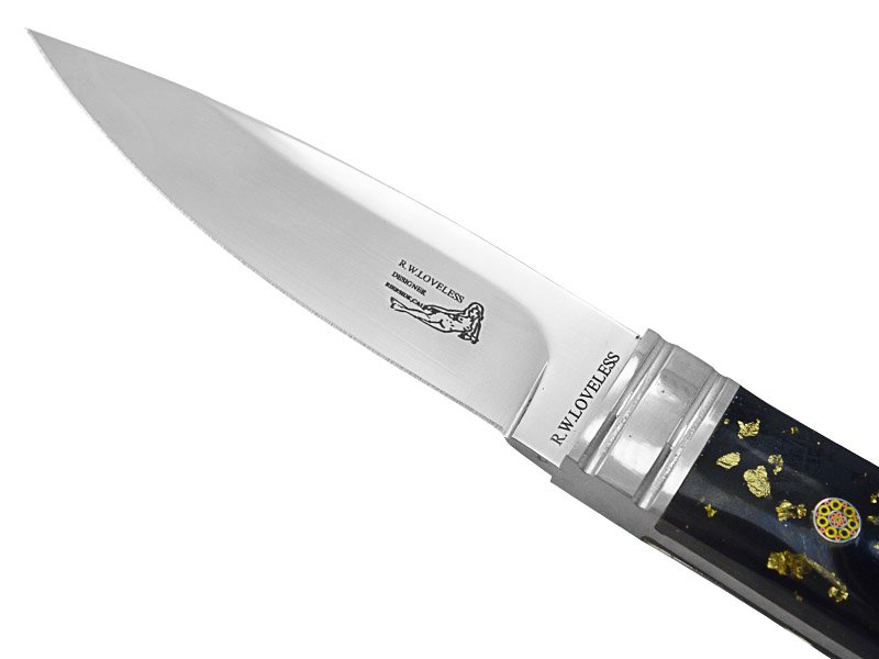 Faca integral para colecionador. Empunhadura em osso de touro, 17 cm