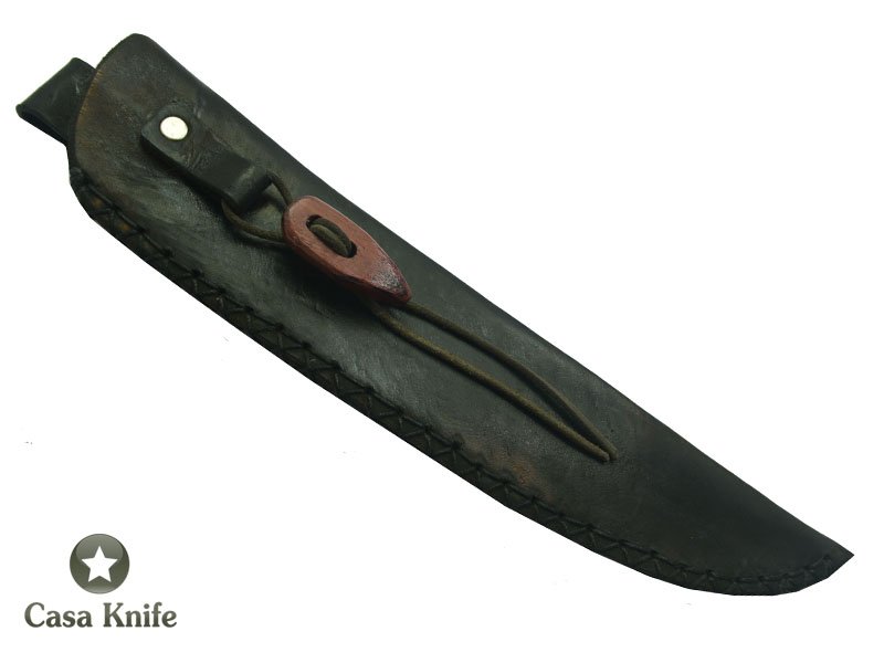 Faca Cheff para colecionador forjado em aço 5160. Empunhadura em Jacaranda Bahia, 38 cm