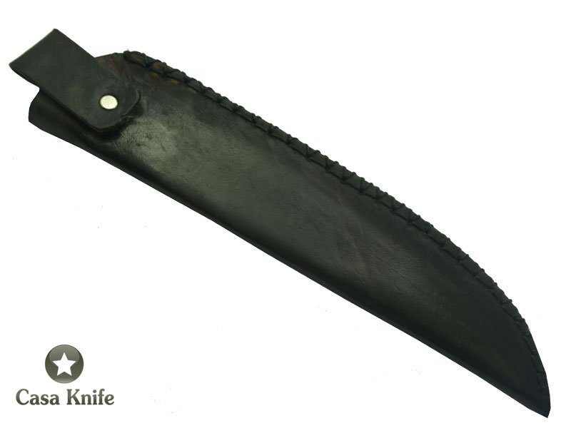 Faca Cheff para colecionador forjado em aço 5160. Empunhadura em Jacaranda Bahia, 38 cm