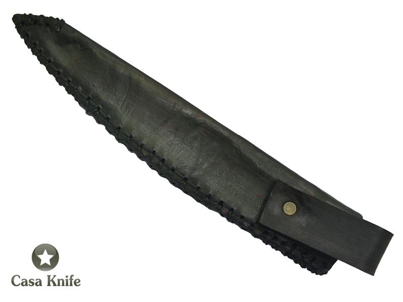 Faca Master Cheff para colecionador forjada em aço damasco. Empunhadura em madeira de murici, 29 cm