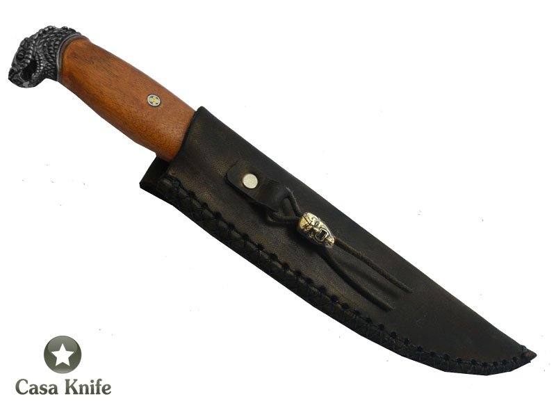 Faca Brüt Forge Monte Cristo para colecionador forjado em aço 6160 . Empunhadura em Madeira Guarapeira, 30 cm