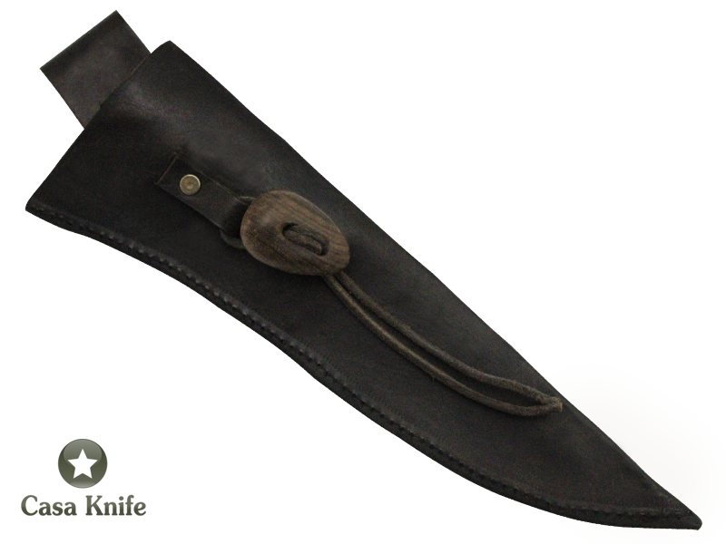 Faca para churrasco Monte Cristo para colecionador forjado em aço 5160. Empunhadura em Madeira Canela Preta, 31 cm