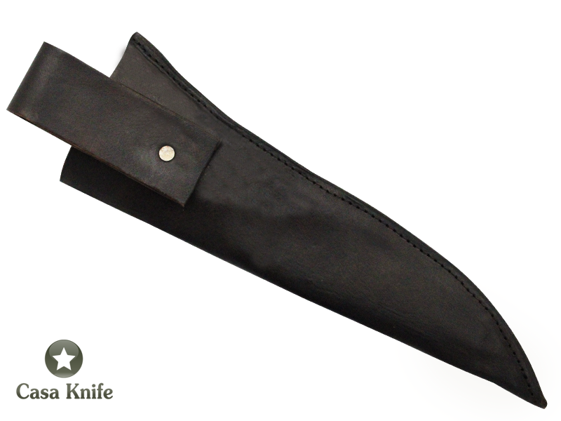 Faca para churrasco Monte Cristo para colecionador forjado em aço 5160. Empunhadura em Madeira Canela Preta, 31 cm
