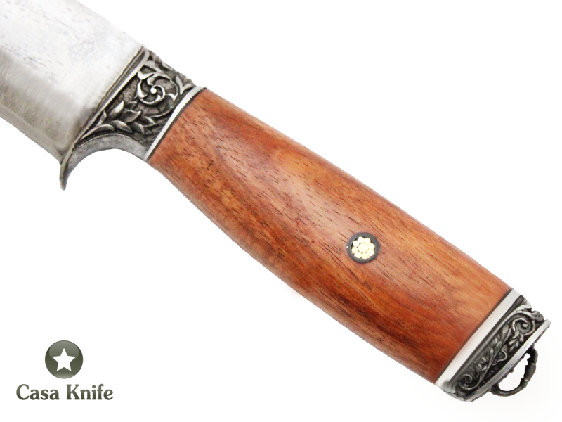 Faca para churrasco Monte Cristo para colecionador forjado em aço 5160. Empunhadura em Madeira de Jacarandá estabilizada , 32 cm