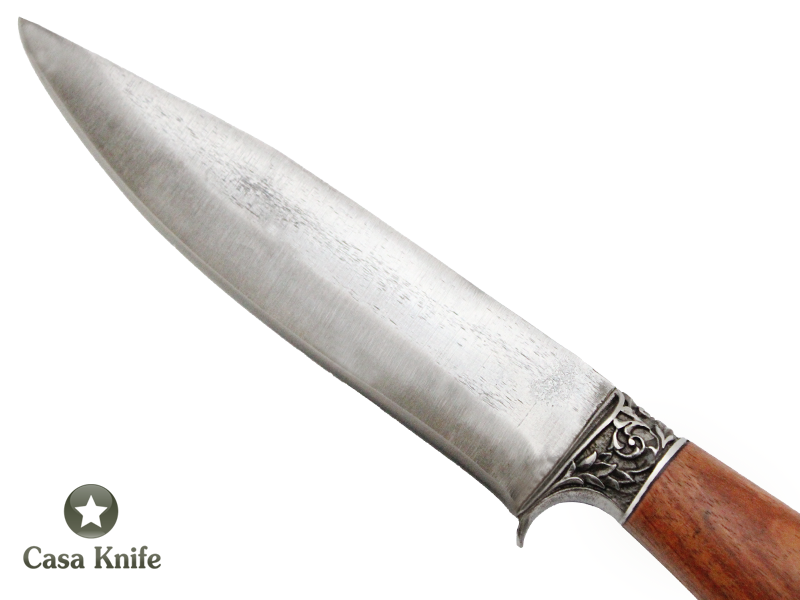 Faca para churrasco Monte Cristo para colecionador forjado em aço 5160. Empunhadura em Madeira de Jacarandá estabilizada , 32 cm