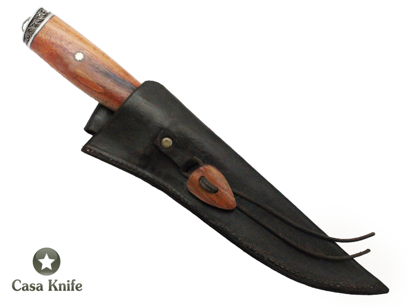 Faca para churrasco Monte Cristo para colecionador forjado em aço 5160. Empunhadura em Madeira de Jacarandá estabilizada , 32 cm
