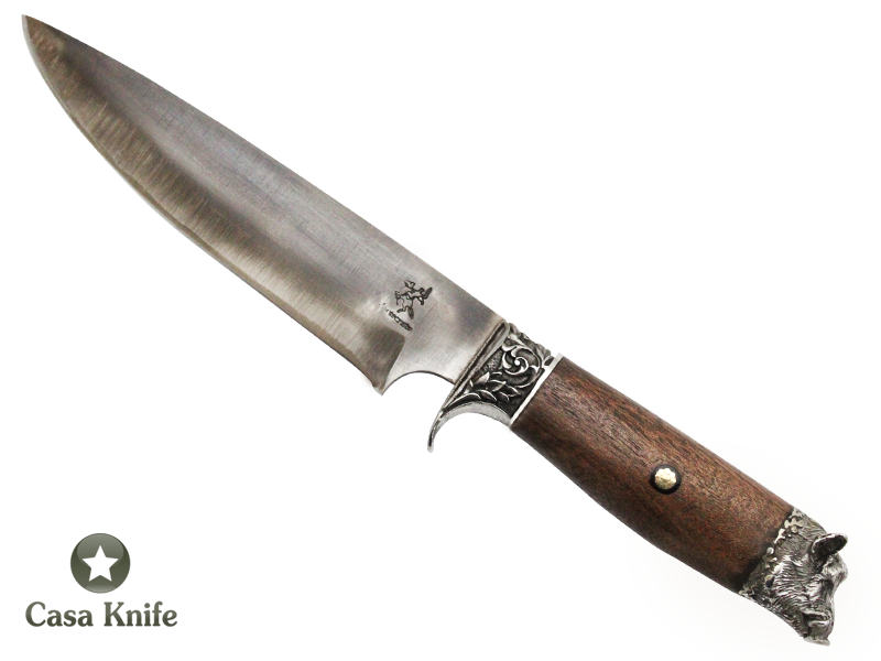 Faca para churrasco Monte Cristo para colecionador forjado em aço 5160. Empunhadura em Madeira de Jamelão, 30 cm