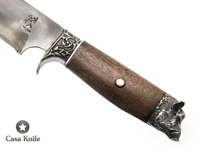 Faca para churrasco Monte Cristo para colecionador forjado em aço 5160. Empunhadura em Madeira de Jamelão, 30 cm