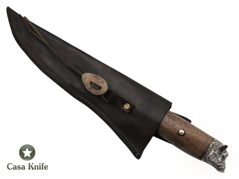 Faca para churrasco Monte Cristo para colecionador forjado em aço 5160. Empunhadura em Madeira de Jamelão, 30 cm