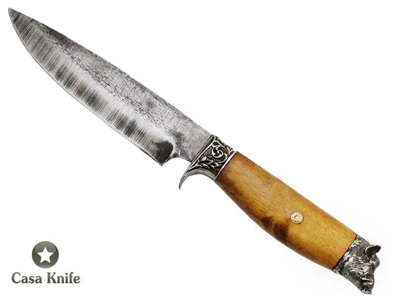 Faca para churrasco Monte Cristo para colecionador forjado em aço 5160. Empunhadura em Madeira de Jaqueira, 32 cm