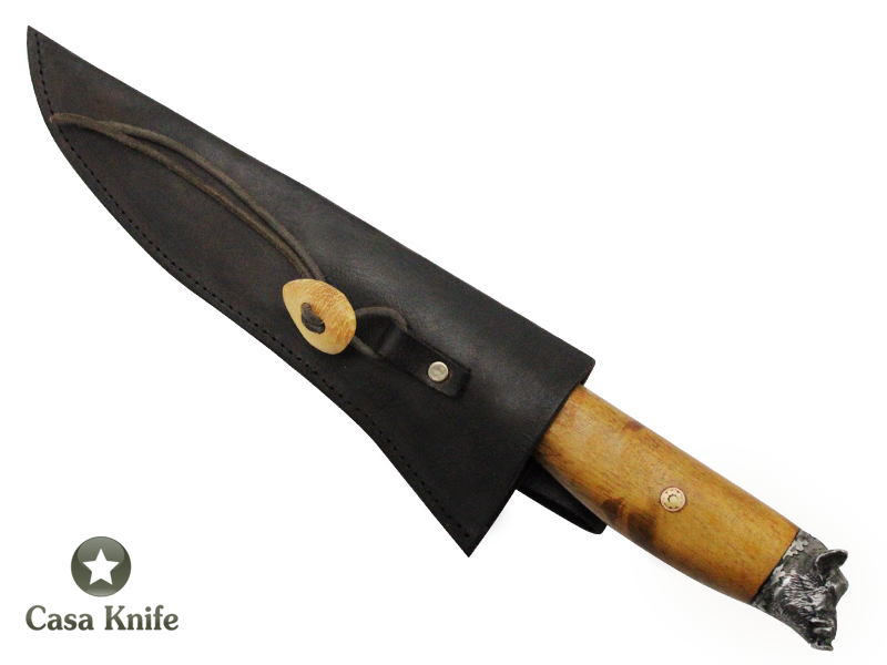 Faca para churrasco Monte Cristo para colecionador forjado em aço 5160. Empunhadura em Madeira de Jaqueira, 32 cm