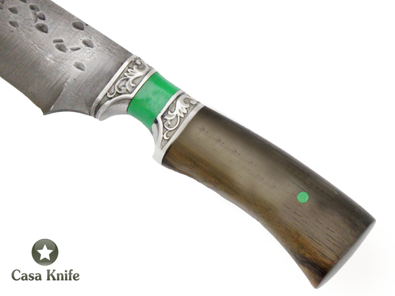 Faca para churrasco Monte Cristo para colecionador forjado em aço 5160. Empunhadura em Madeira de Tapicurú, 35 cm