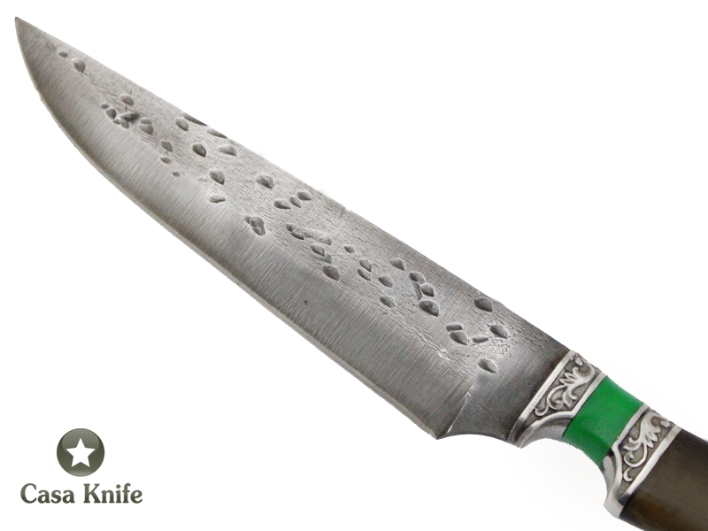 Faca para churrasco Monte Cristo para colecionador forjado em aço 5160. Empunhadura em Madeira de Tapicurú, 35 cm