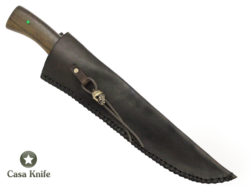 Faca para churrasco Monte Cristo para colecionador forjado em aço 5160. Empunhadura em Madeira de Tapicurú, 35 cm