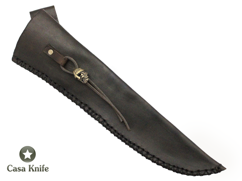 Faca para churrasco Monte Cristo para colecionador forjado em aço 5160. Empunhadura em Madeira de Tapicurú, 35 cm