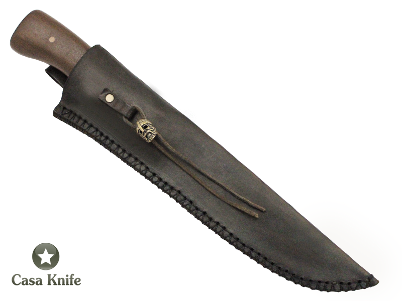 Faca para churrasco Monte Cristo para colecionador forjado em aço 5160. Empunhadura em Madeira de Tapicurú, 35 cm