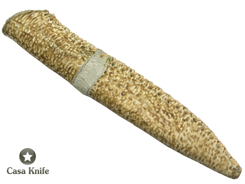 Faca para churrasco para colecionador forjada em aço 5160, com empunhadura em osso de Búfalo pirografado, 21 cm
