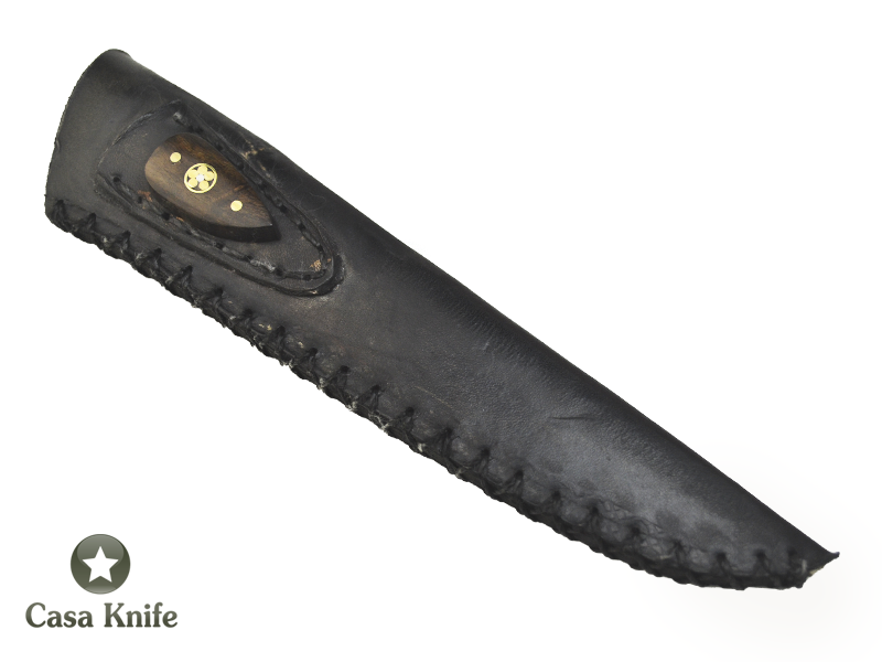 Faca para churrasco para colecionador forjado em aço 1070. Empunhadura em Imbuia e Cipreste, 31 cm