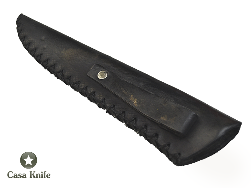 Faca para churrasco para colecionador forjado em aço 1070. Empunhadura em Imbuia e Cipreste, 31 cm