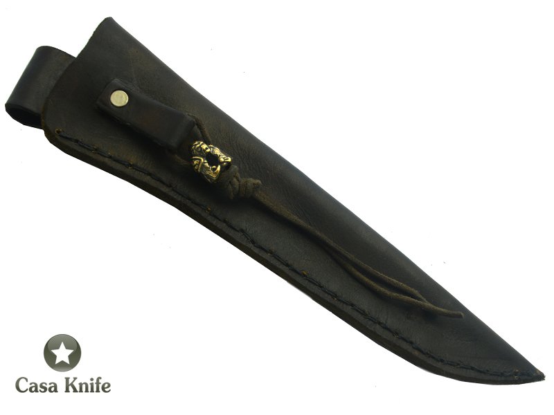 Monte Cristo faca para churrasco para colecionador forjado em aço damasco 15N20 / 5160 / 58 HCR / 80 camadas. Empunhadura em Spalted Guajuvira . 38 cm