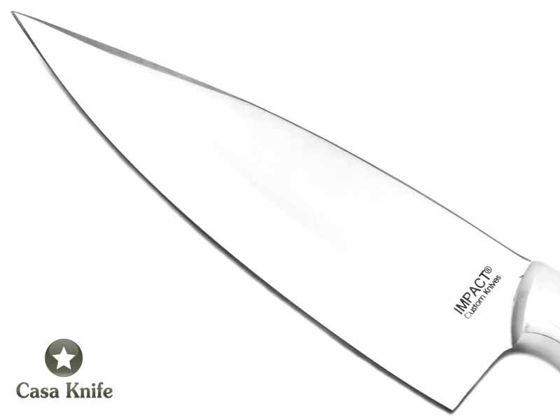 Faca full tang para colecionador em aço D2 com empunhadura em chifre de carneiro 25 cm