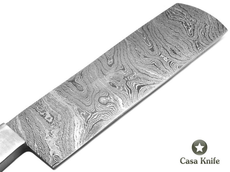 Faca para colecionador em aço damasco com empunhadura em micarta 33 cm
