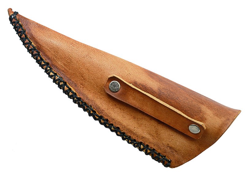 Faca para colecionador em Obsidiana. Empunhadura em chifre de cervo, 27 cm
