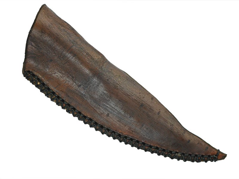 Faca para colecionador em Obsidiana. Empunhadura em chifre de cervo, 25 cm