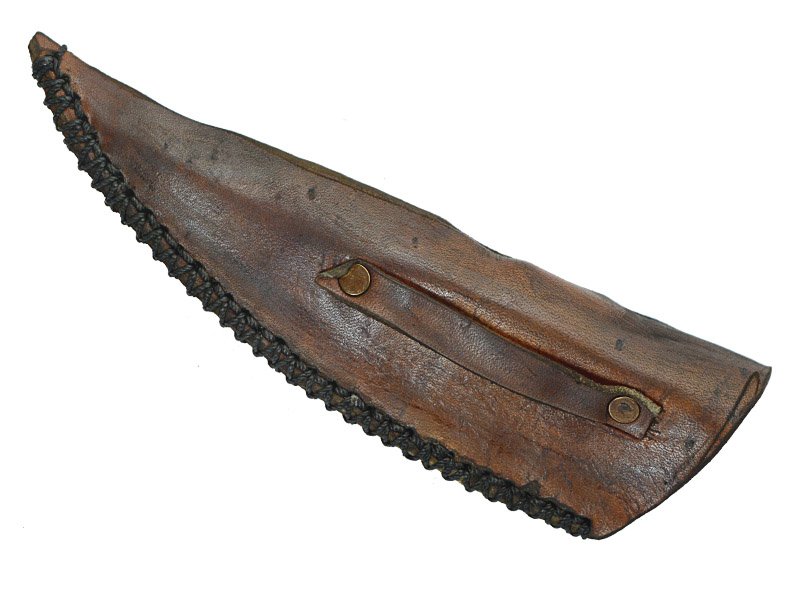 Faca para colecionador em Obsidiana. Empunhadura em chifre de cervo, 25 cm